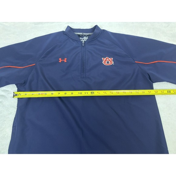 AUBURN TIGERS Under Armour War Eagle Pullover 1/4 Zip Jacket Navy Mens Small - Picture 4 of 7